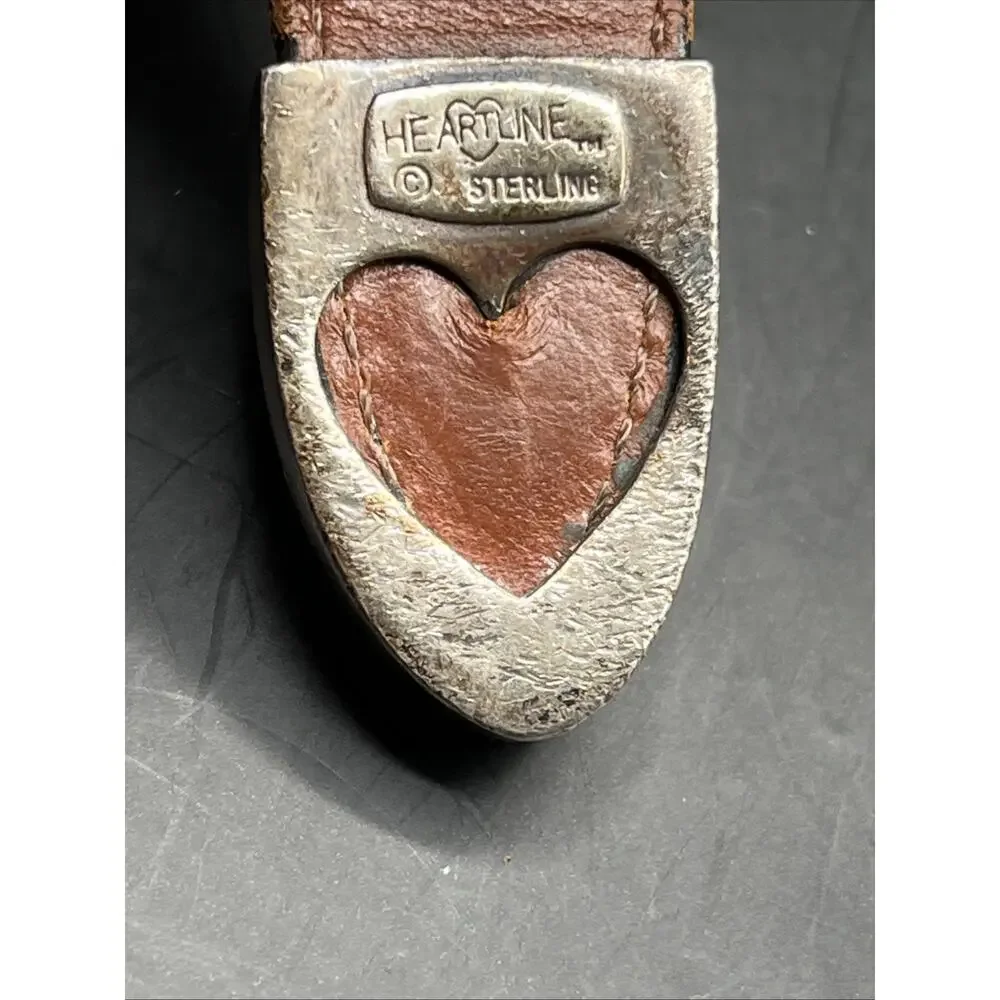 Douglas Magnus Heartline Santa Fe Turquoise Inlay Sterling Silver 925 Buckle 90s